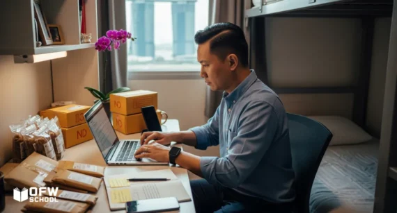 OFW Busy Managing an Online Business
