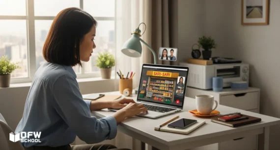 OFW Woman Managing Remotely a Small Business in Philippines